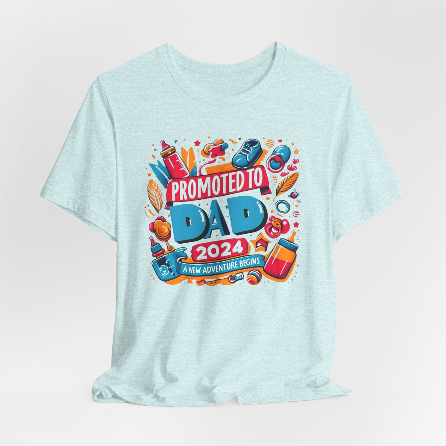 Promoted to Dad 2024 T-Shirt | Celebrate Fatherhood with Style