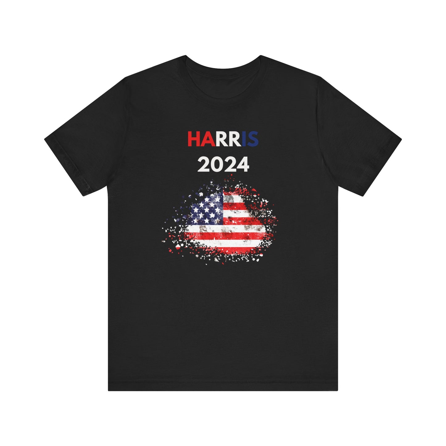 Kamala Harris 'HARRIS 2024' Patriotic T-Shirt - Iconic American Flag Design