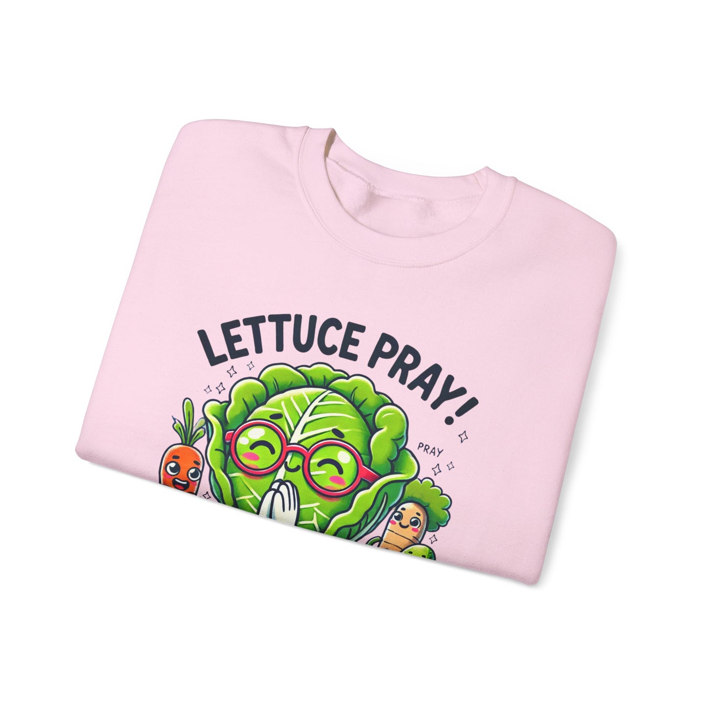 Lettuce Pray Unisex Crewneck Sweatshirt - Funny Vegetable Design