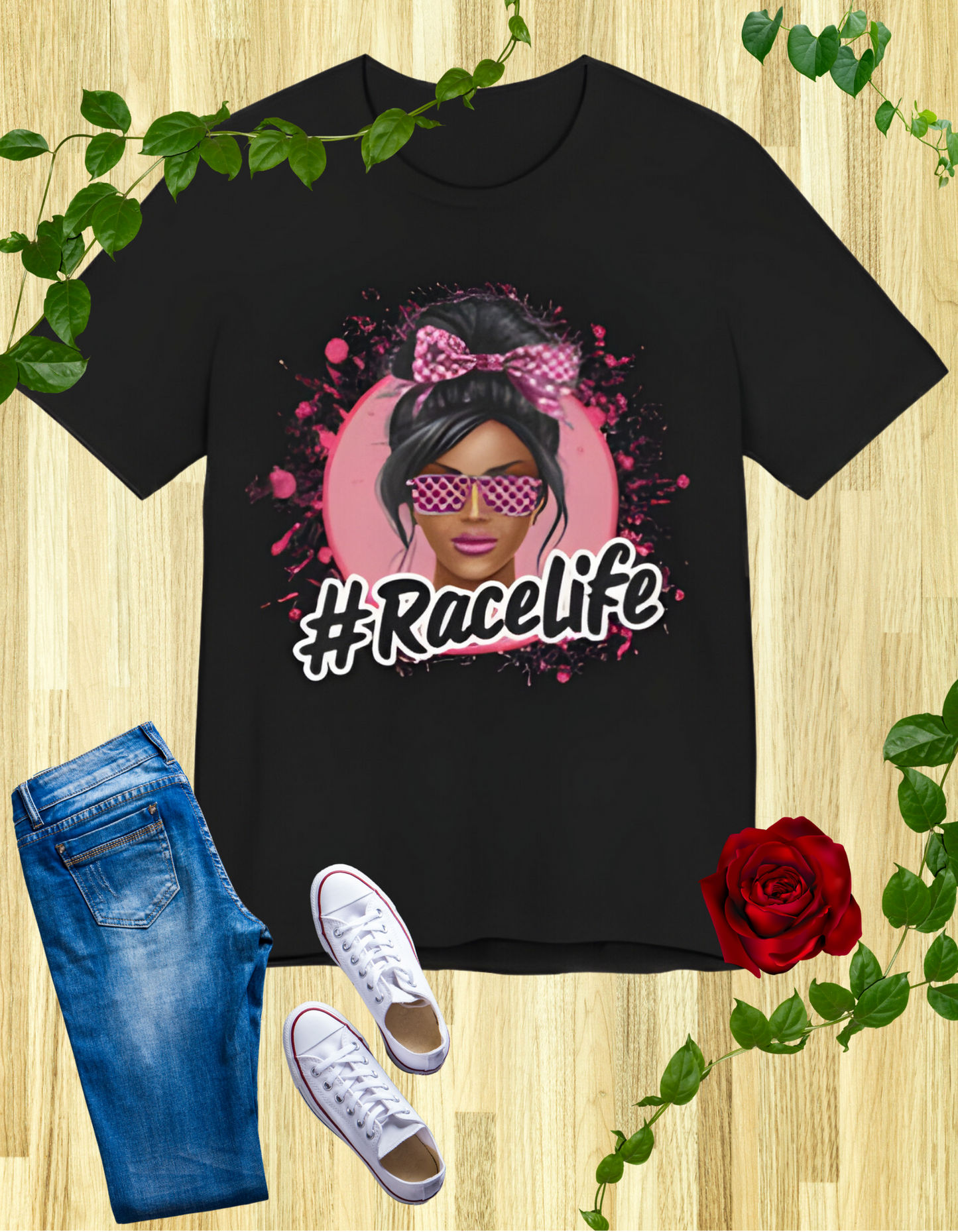 "Race Life" Bold and Stylish Car Racing T-Shirts - Perfect for Track Days!