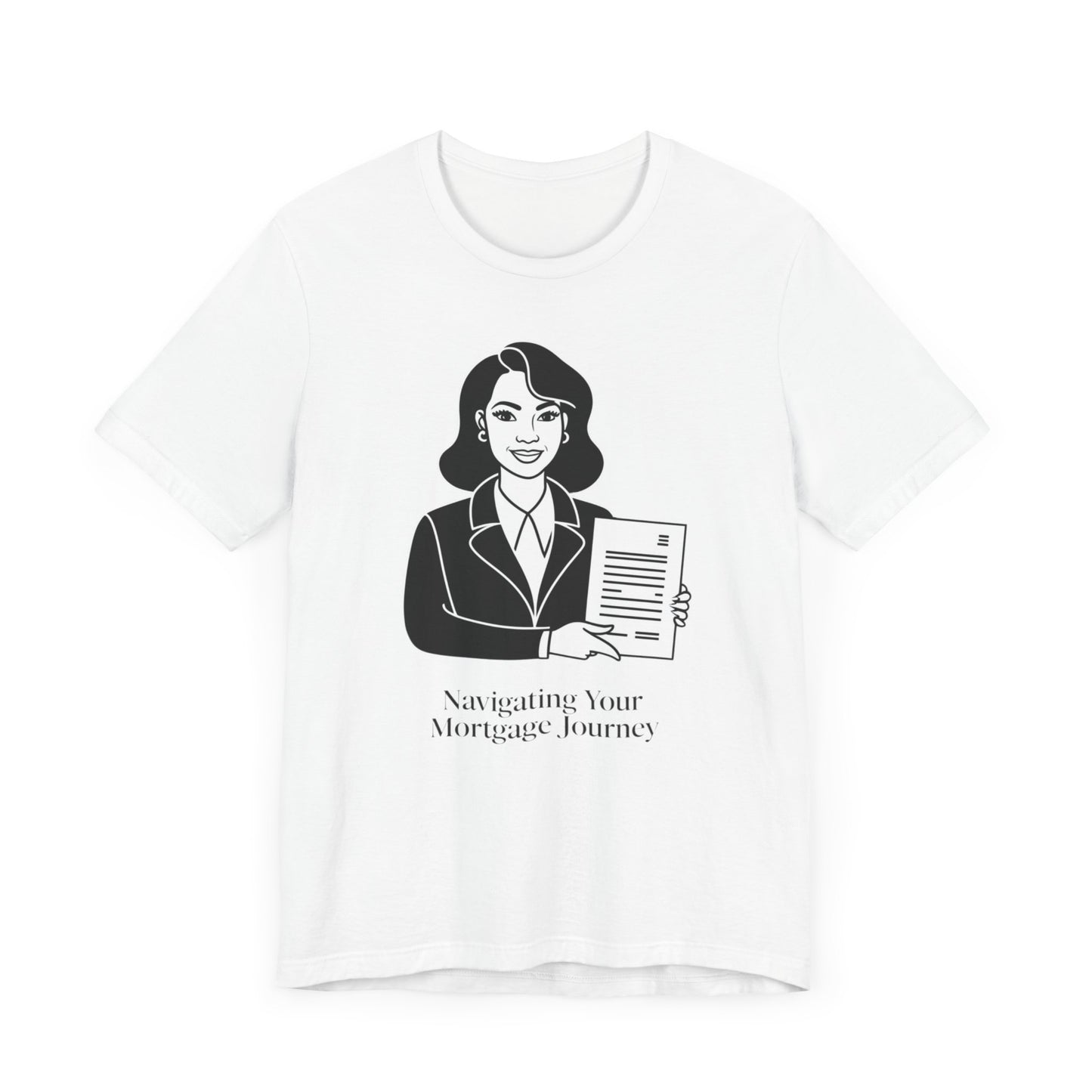 Navigating Your Mortgage Journey t-shirt, perfect for mortgage loan officers and real estate professionals.