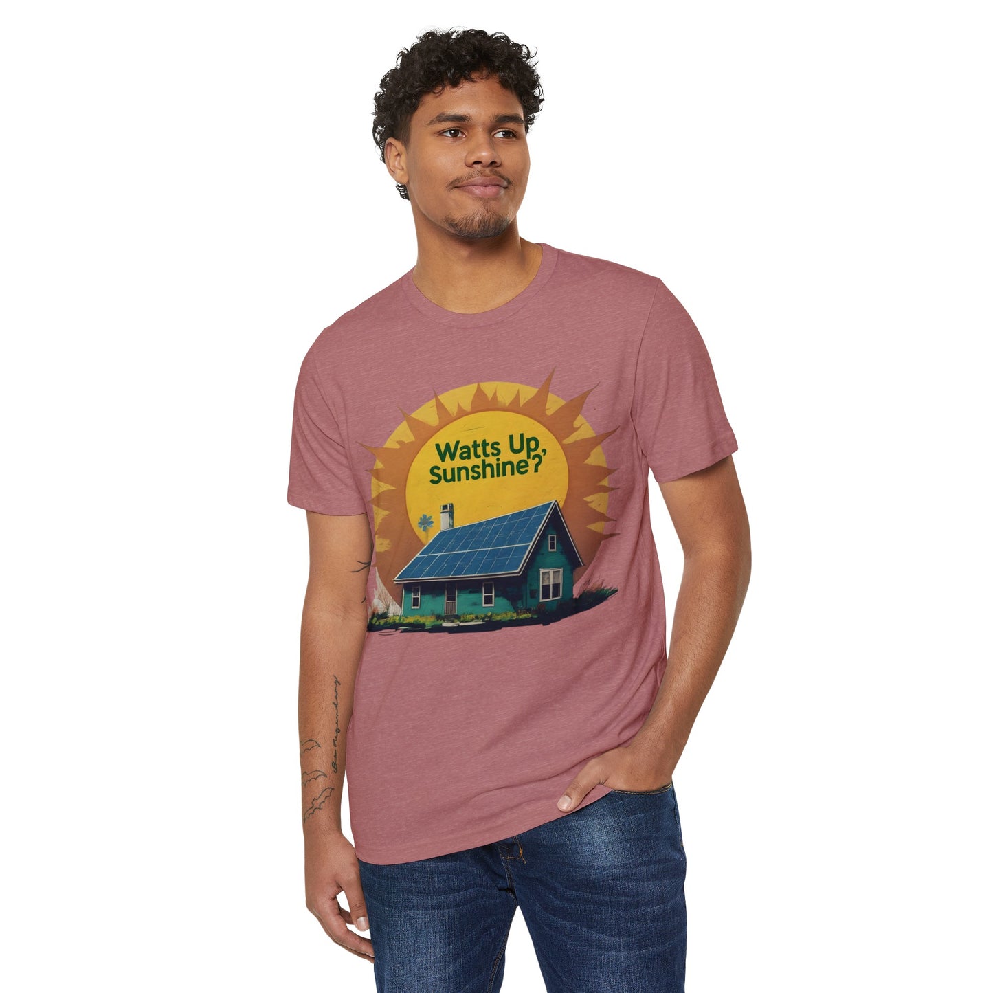 Watts Up Sunshine? Eco-Friendly Solar Power Tee - 100% Organic Cotton