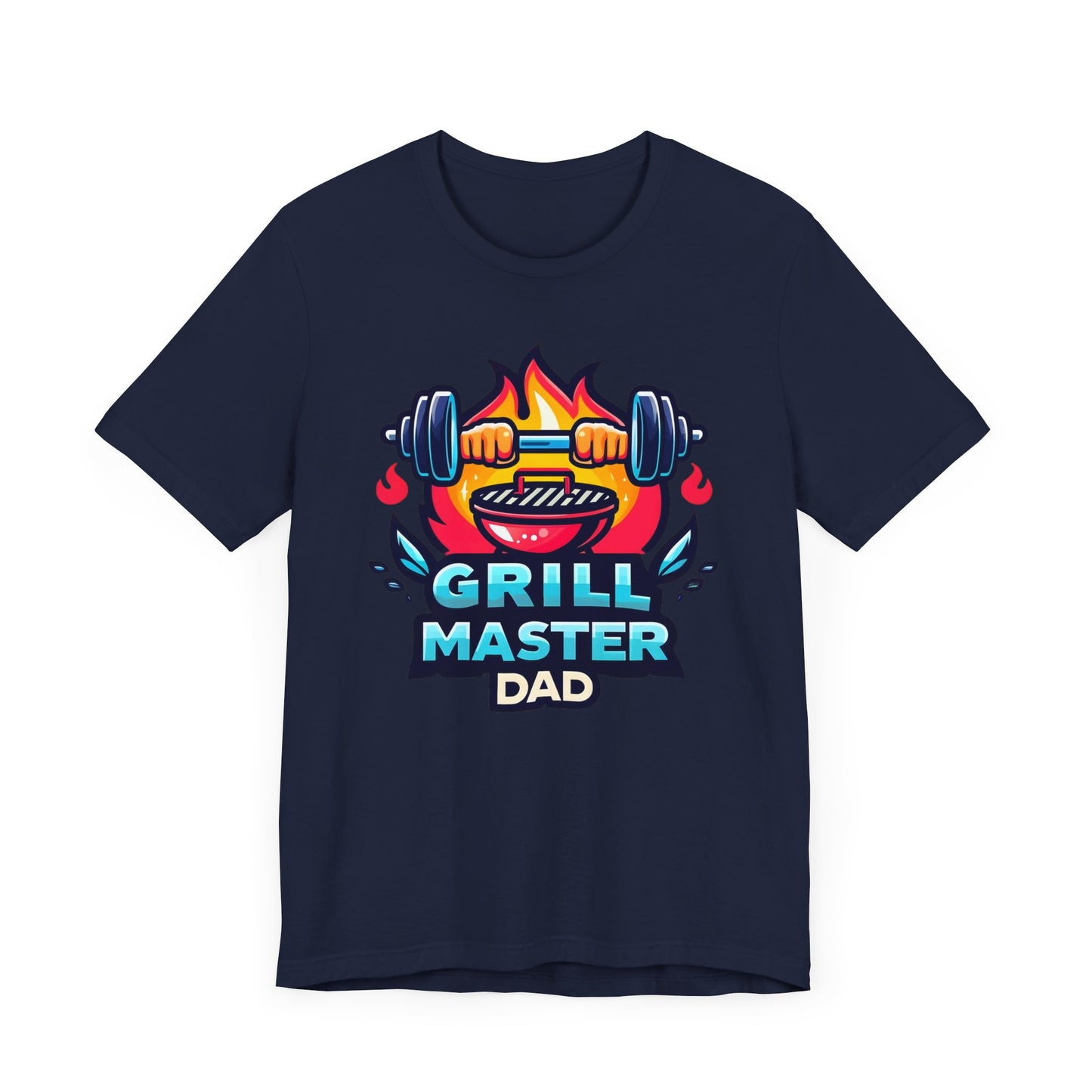 Grill Master Dad t-shirt with a vibrant design, perfect for dads who love to grill.