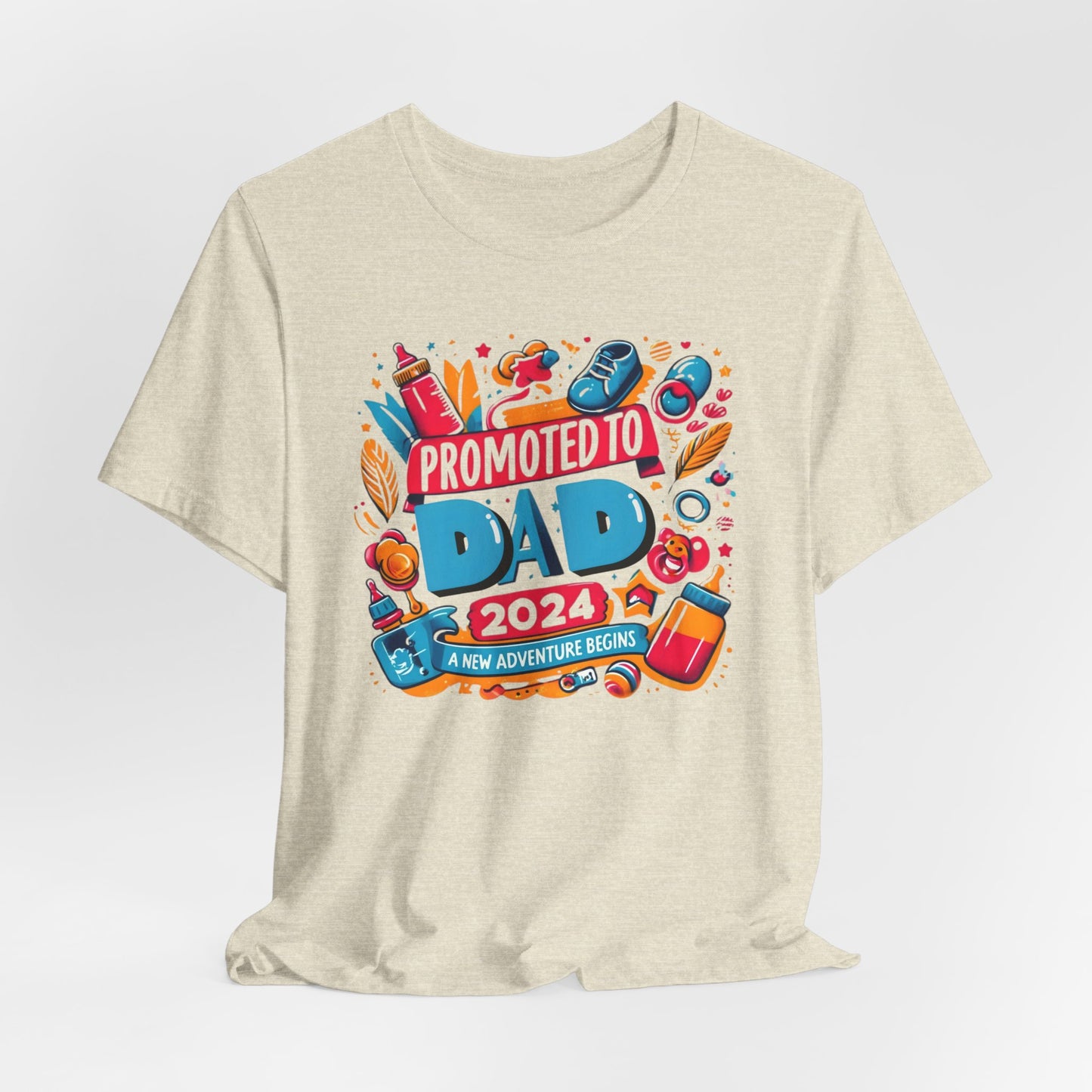 Promoted to Dad 2024 T-Shirt | Celebrate Fatherhood with Style