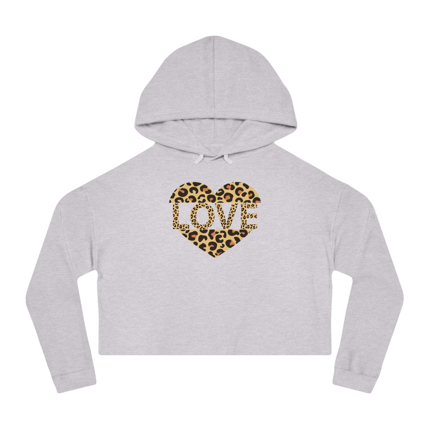 Leopard Print Love & Gear Women's Cropped Hoodie