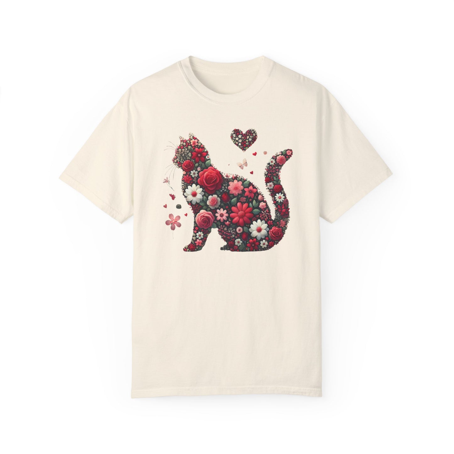 Floral Cat Unisex T-Shirt - Perfect for Cat Lovers & Spring Celebrations