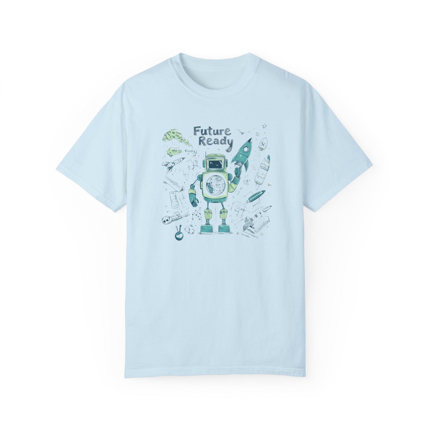 Future Ready Unisex Garment-Dyed T-shirt - Space-Themed Kids Apparel