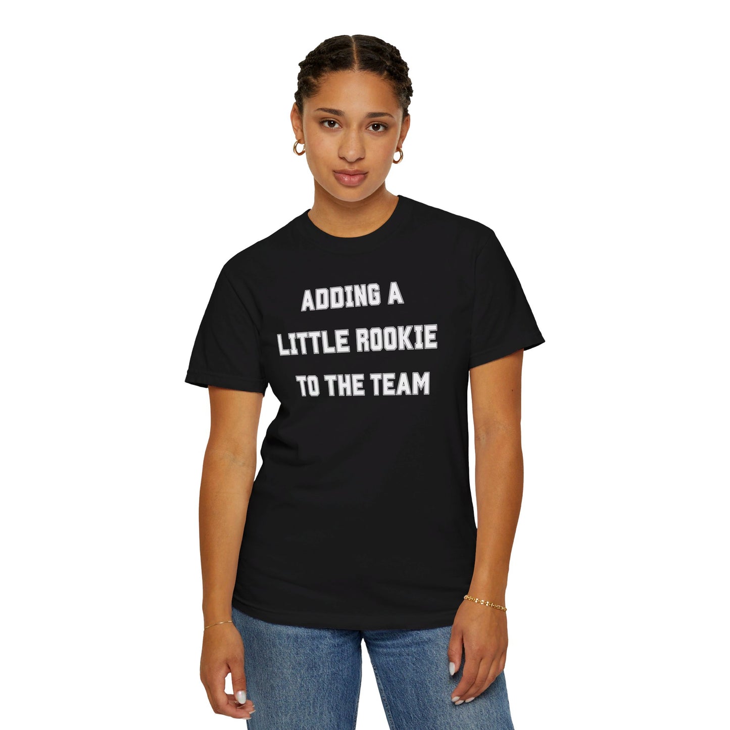 "Adding a Little Rookie to the Team" Fun Pregnancy Announcement T-Shirt