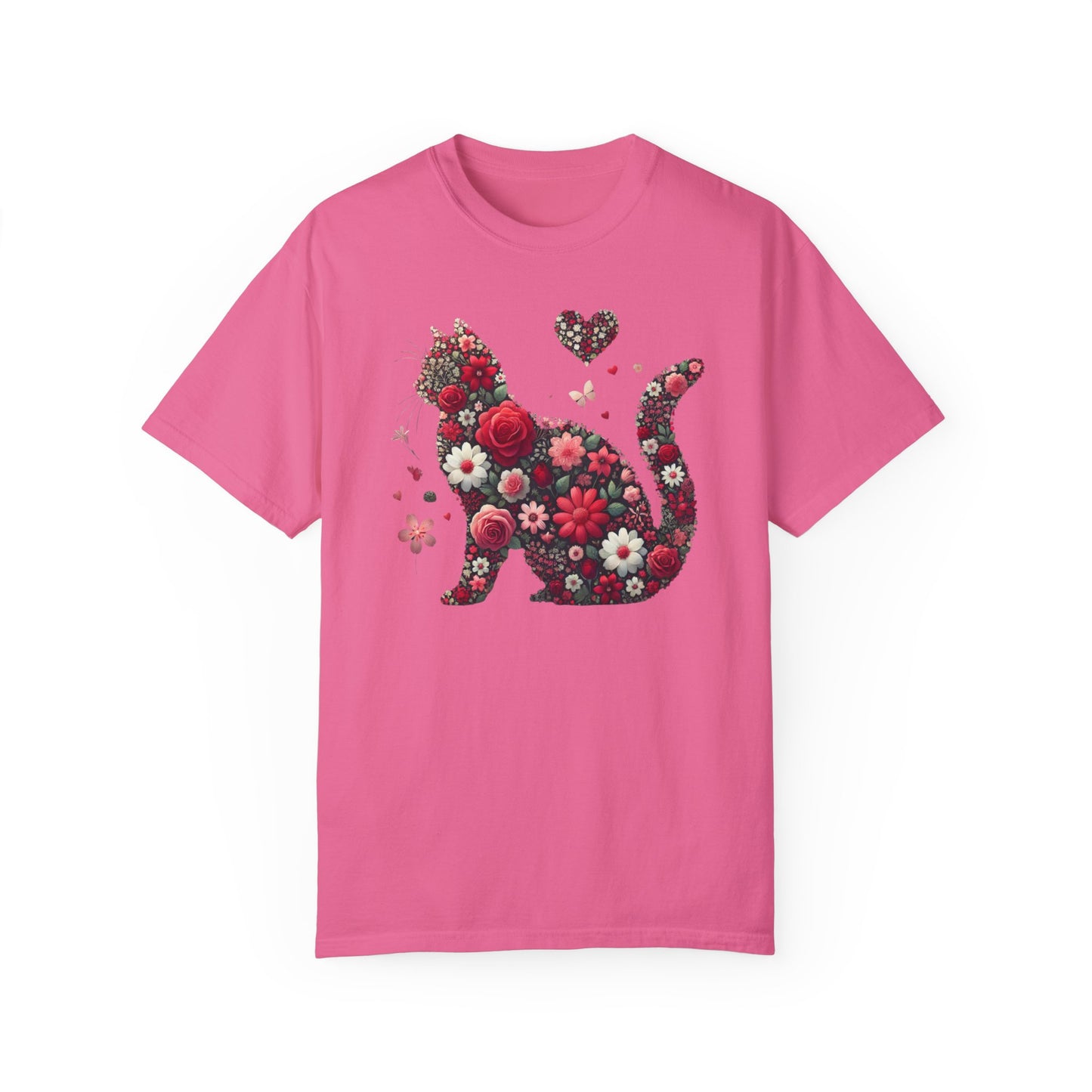 Floral Cat Unisex T-Shirt - Perfect for Cat Lovers & Spring Celebrations