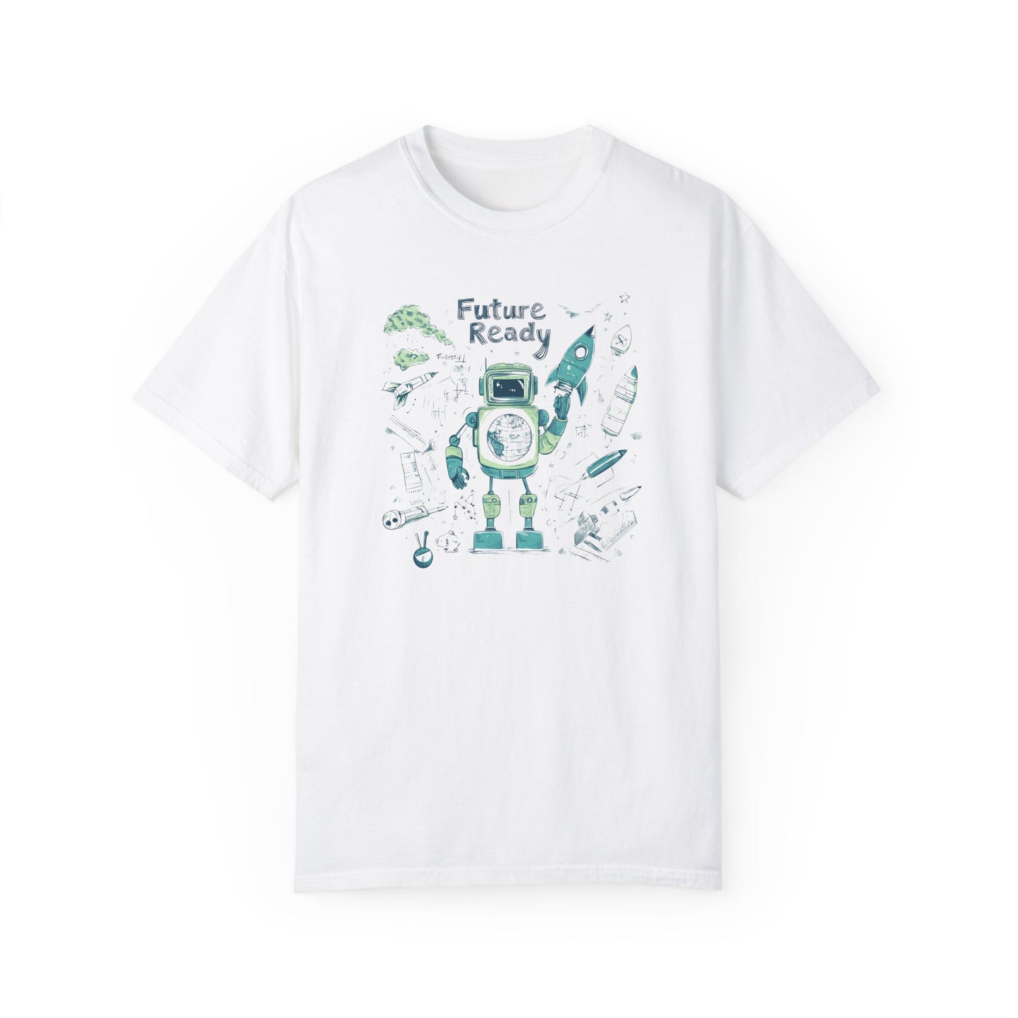 Future Ready Unisex Garment-Dyed T-shirt - Space-Themed Kids Apparel