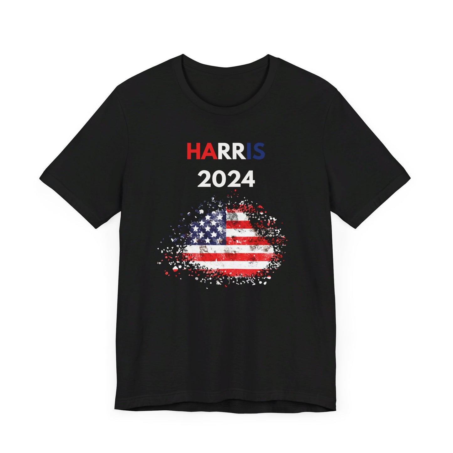 Kamala Harris 'HARRIS 2024' Patriotic T-Shirt - Iconic American Flag Design