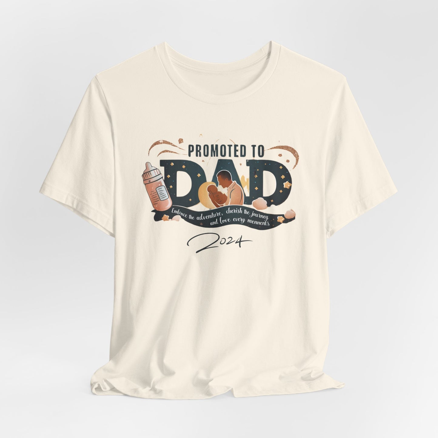 Promoted to Dad 2024 T-Shirt | Celebrate Fatherhood with Style