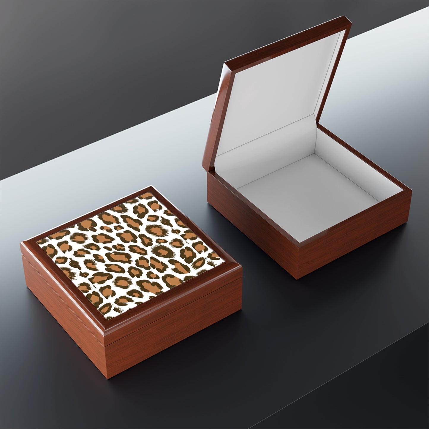 Chic Leopard Print Jewelry Box - Elegant Storage for Beloved Accessories