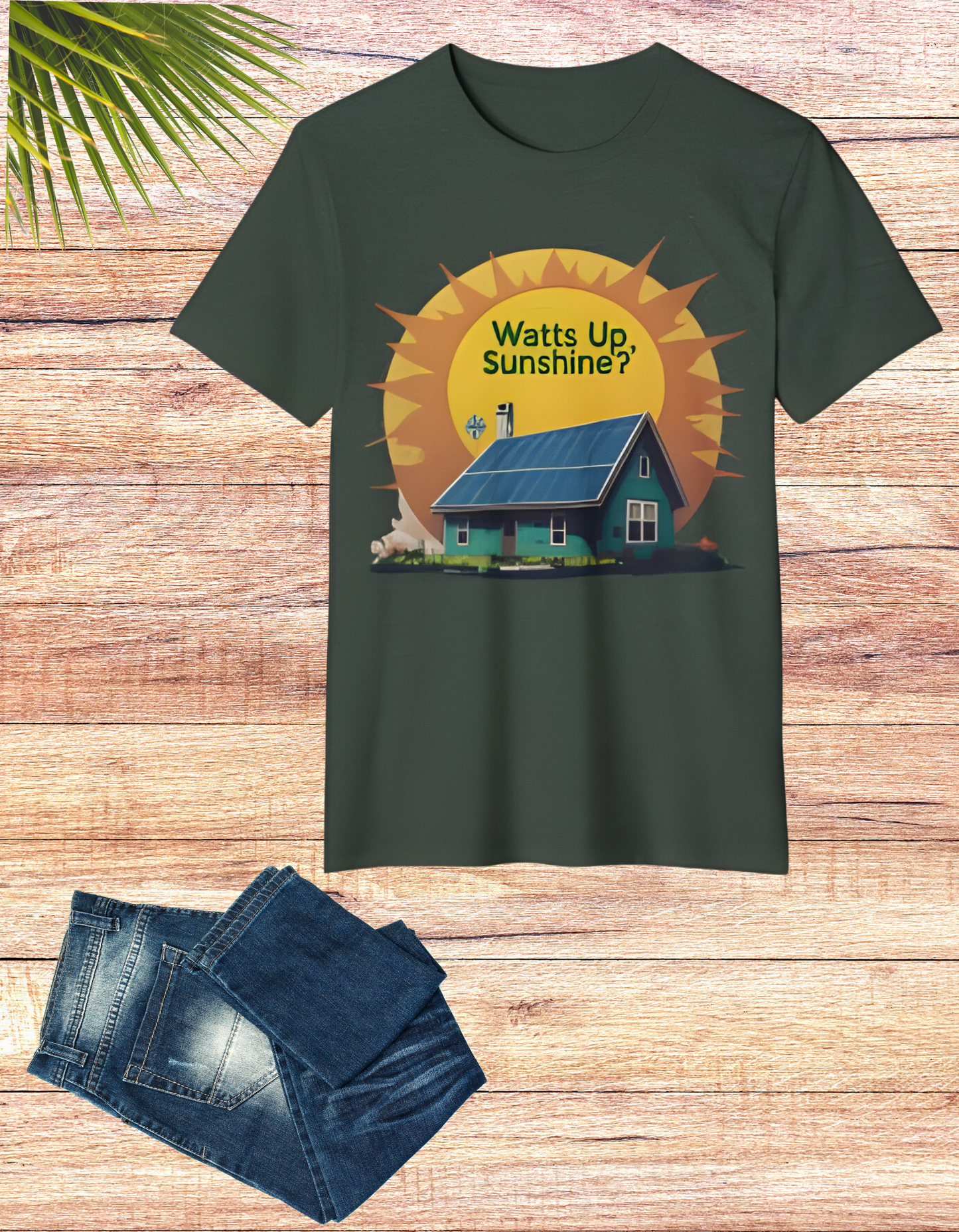 Watts Up Sunshine? Eco-Friendly Solar Power Tee - 100% Organic Cotton