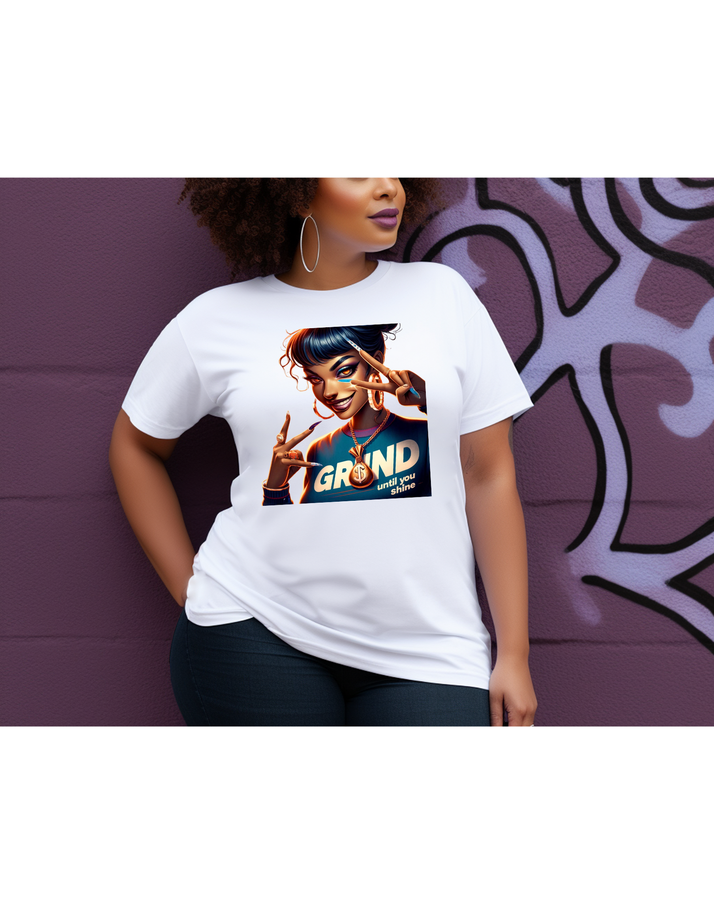 Shine On Hustle Tee - Empowerment in Every Thread