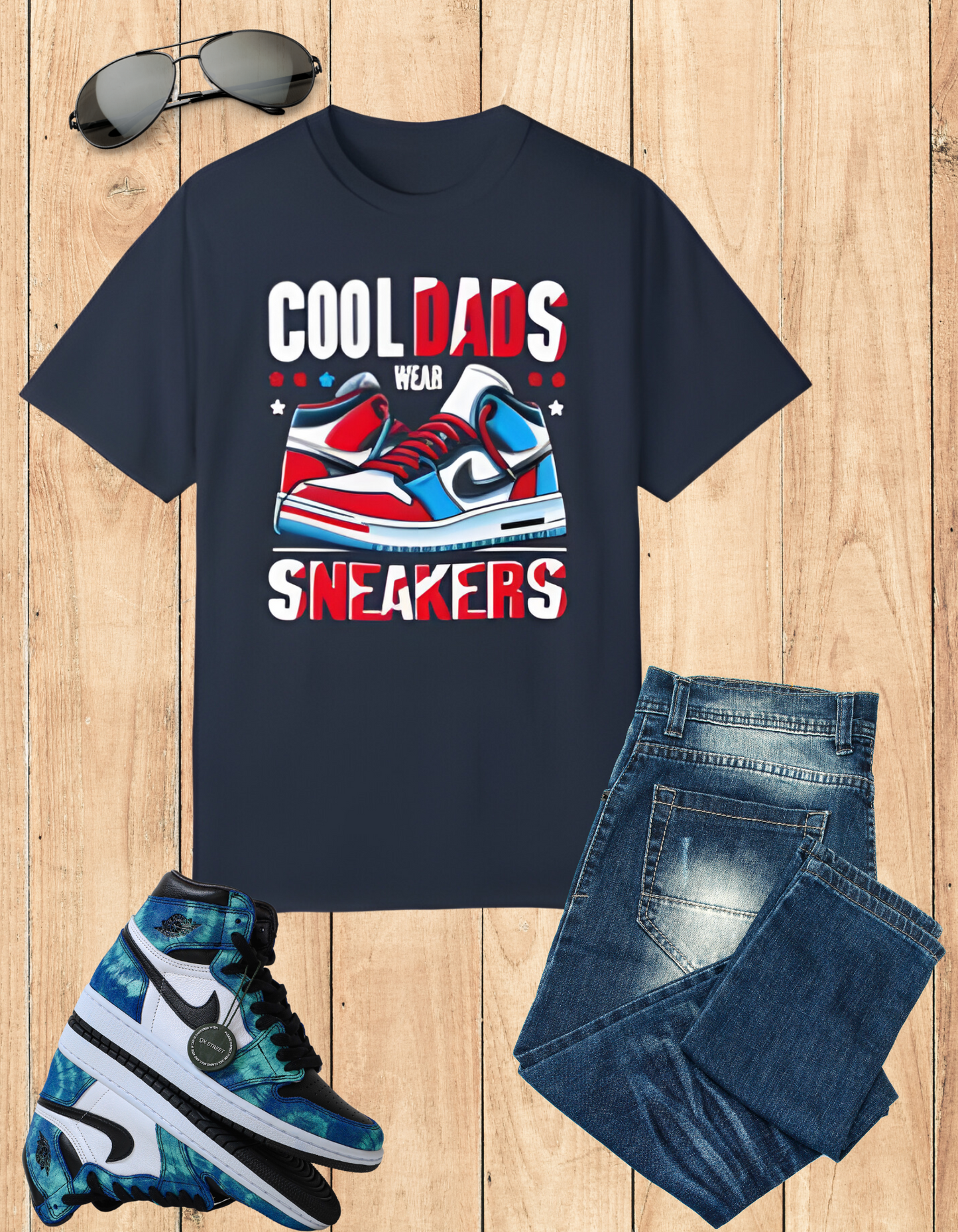 Cool Dads Wear Sneakers graphic tee - trendy Father's Day gift