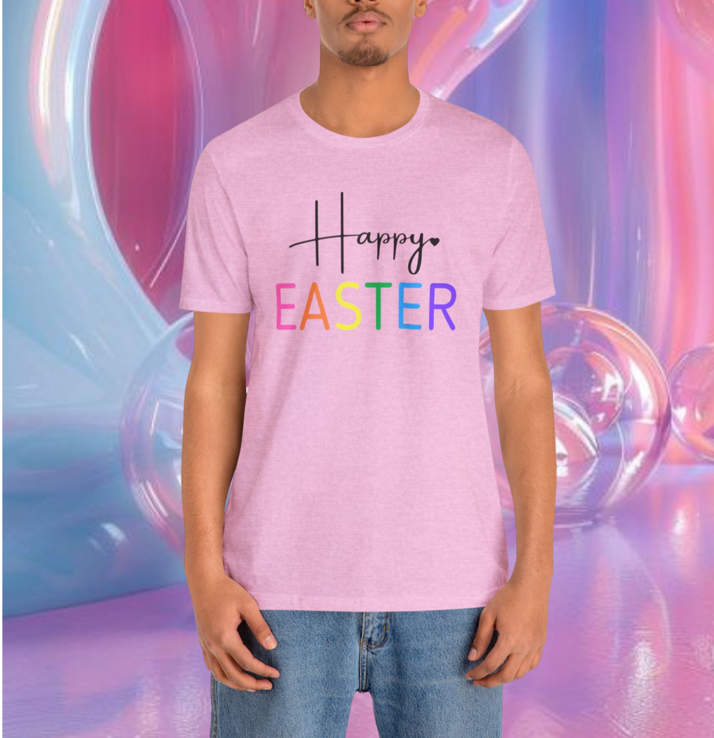 Cheerful Easter Tee - Colorful Spring Celebration