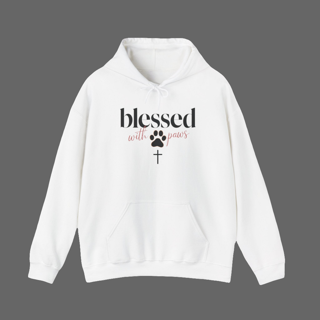 Blessed with Paws Hoodie: Perfect Gift for Dog and Cat Owners