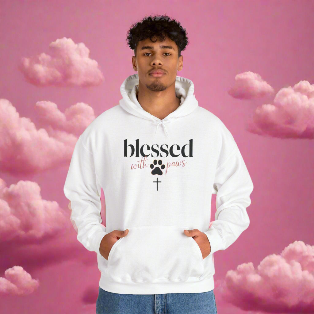 Blessed with Paws Hoodie: Perfect Gift for Dog and Cat Owners