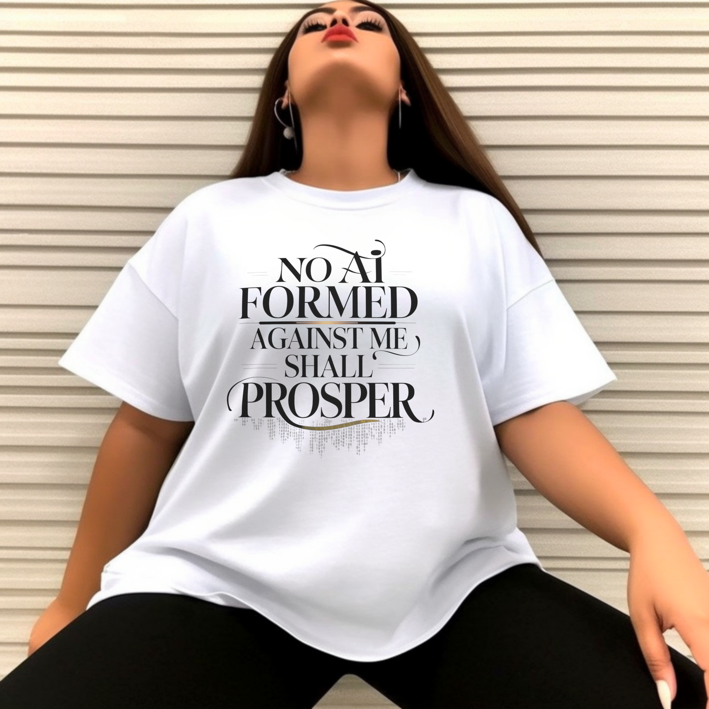 Inspirational Unisex Garment-Dyed T-Shirt - 'No AI Formed Against Me Shall Prosper'